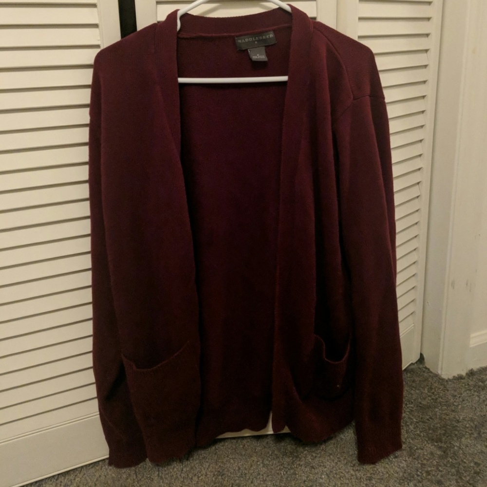 Maroon cardigan